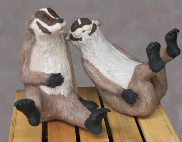This playful badger sculpture was inspired by a true family story that took place in rural Colorado.
