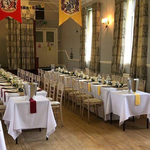 Castleside Village Hall room booking, wedding layout