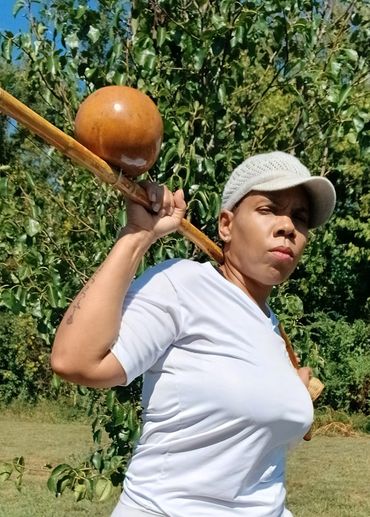 Graduada Sabonete holding the berimbau #ShelbyvilleTn