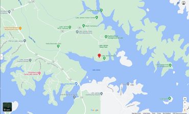 Lake James, North Carolina. Roughly 55 miles from Asheville.