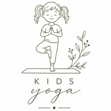 Girl practicing yoga on mat with peaceful expression.