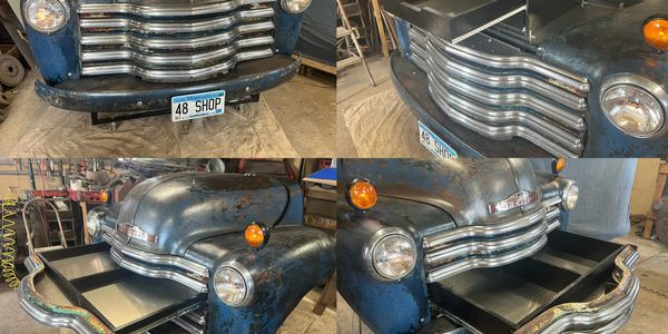 1953 Chevrolet pick up truck repurposed into a toolbox