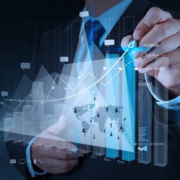 Businessman working with new modern computer and business strategy as concept
