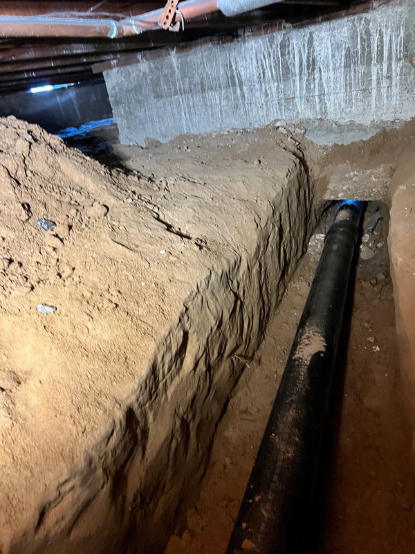 Repipe under house