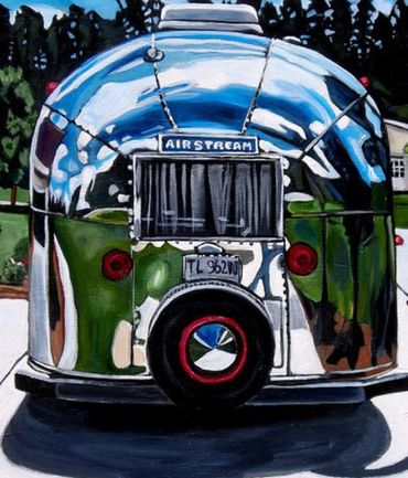 A caravan with air stream sign board