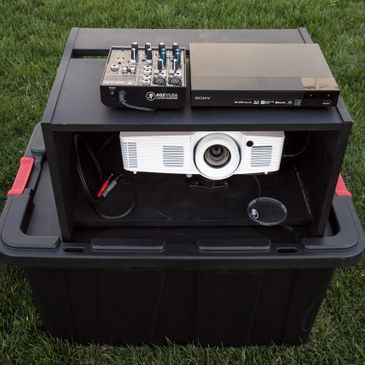 HD Projector, Bluray Player, Inflatable Screen