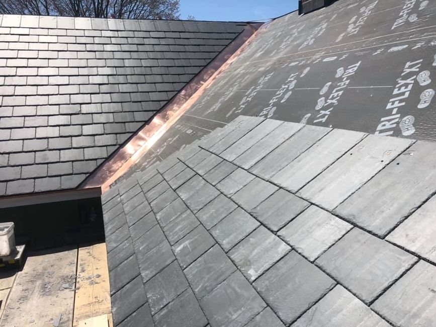 Custom Slate Roof Installation