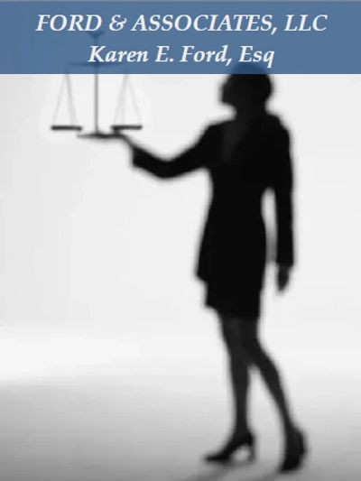Shadow of a woman holding scales of justice.