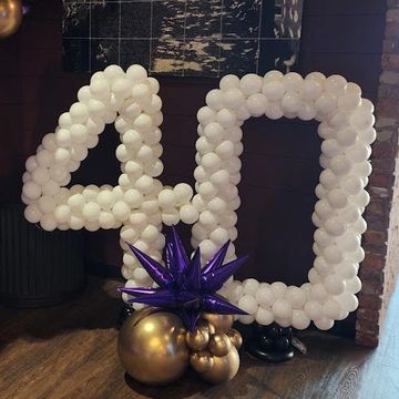 4ft Custom Balloon Numbers with lights