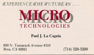 MICRO Technologies Business Card