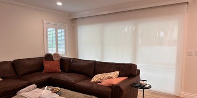 1% Solar Screen white motorized roller shade