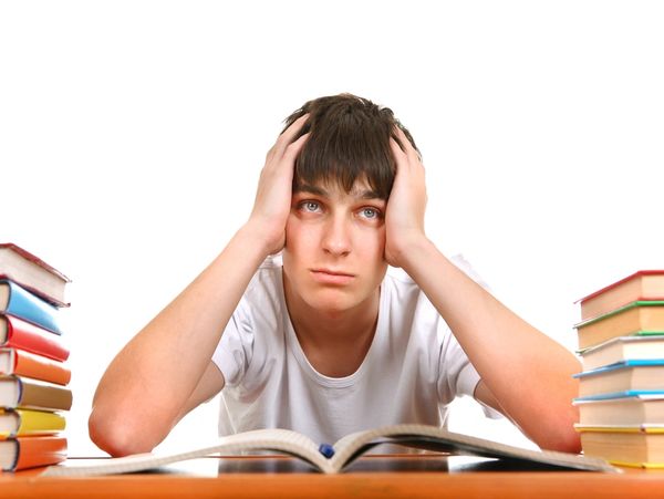 Young man with dyslexia