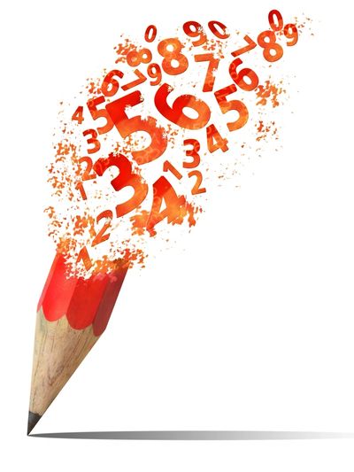 A creative picture of a pencil with numbers flowing out the top.