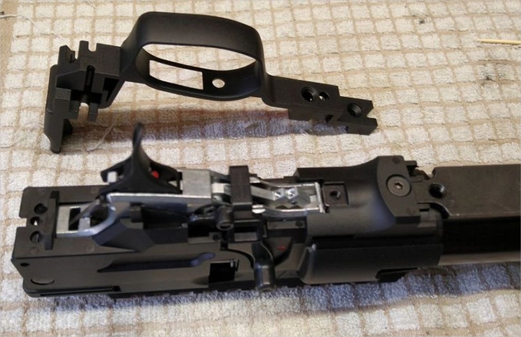 Removing the trigger guard from the Weihrauch HW110