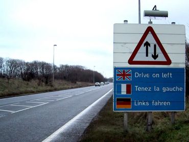 Sign in three different languages