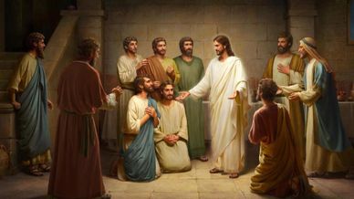 Jesus speaking to his disciples 2