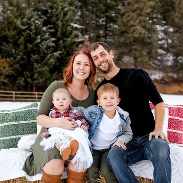 winter Christmas holiday family photography