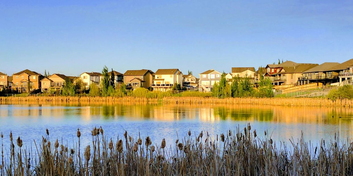 Residential area in Sherwood Park, AB