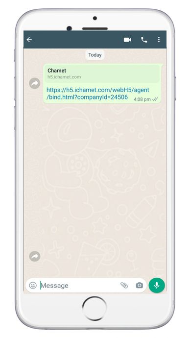 Chamet agency registration steps with sign-up, verification, and host activation