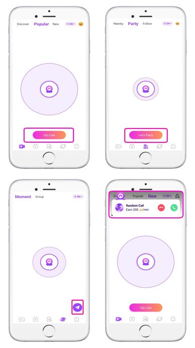 Chamet host registration form with quick sign-up and profile setup.