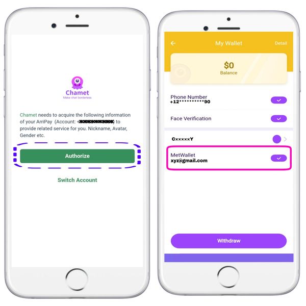 Chamet host registration form with quick sign-up and profile setup.