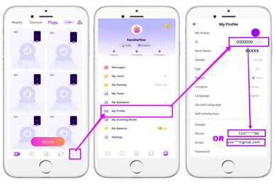 Chamet agency registration steps with sign-up, verification, and host activation