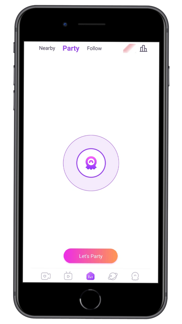 Chamet host registration screen showing quick sign-up and daily earning features.