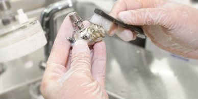 scrub brush cleaning