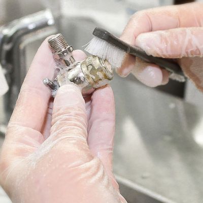 precision cleaning of part