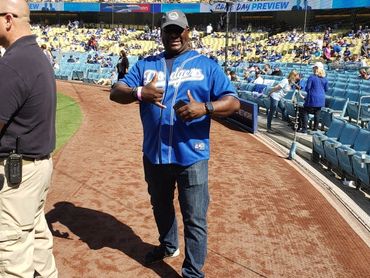Anthony on the field at Gardens’ Dodger Day