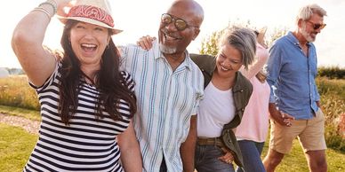 Happy, healthy, active friends