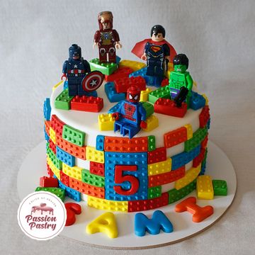 Lego fondant cake - toys 