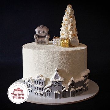 Christmas Theme Cake Decorated 