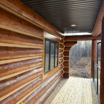 Log Home Chinking done by Rocky Ridge Log Restoration