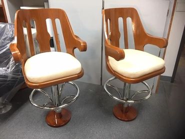 TEAK BAR STOOLS