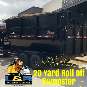 Rent a 20 yard dumpster in Houston TX junk removal roll off dumpster