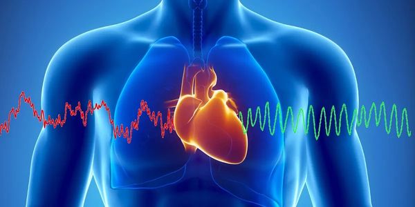 Heart wave from frustration to calm