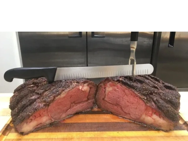 Smoked Prime Rib one of many of the special smoked meats available.