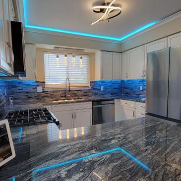 Smart Home Technology in a Kitchen that adds comfort and beauty.