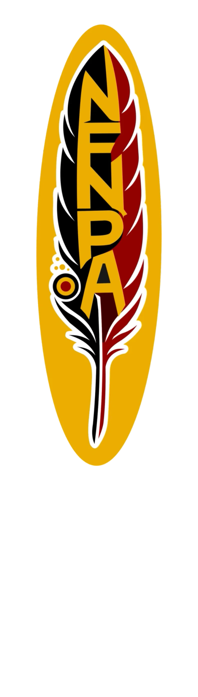 Logo of National Fantasy Fan Federation with feather and initials.