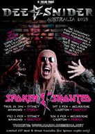Dee Snider Australian tour poster Spoken and Shouted 2019 hardline media