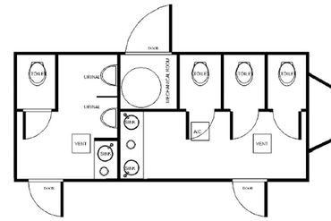 interior diagram of 6 station luxury trailer
