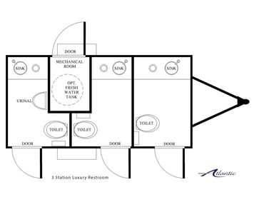 interior diagram of 4 station luxury trailer