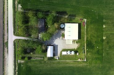 Aerial nadir photo. A local farmer requested an aerial image of his farmstead.
Copyright AGL/MDF