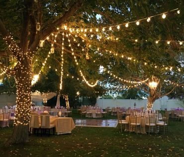 Outdoor Gala with String Lights