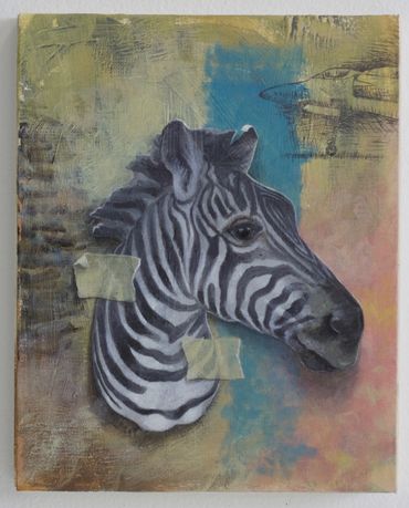 oil painting zebra