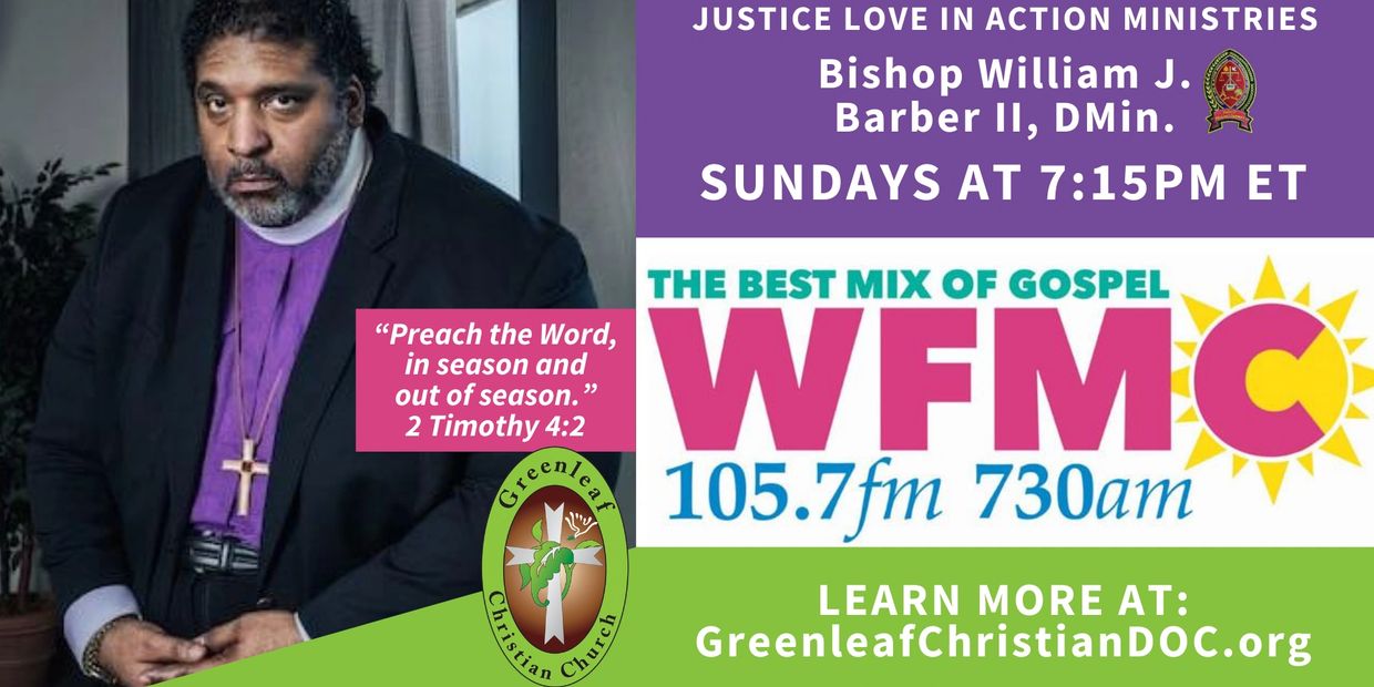 Greenleaf on the Radio, Sundays at 7:15pm ET, on WFMC 105.7 FM / 730 AM