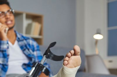 injured worker on the phone