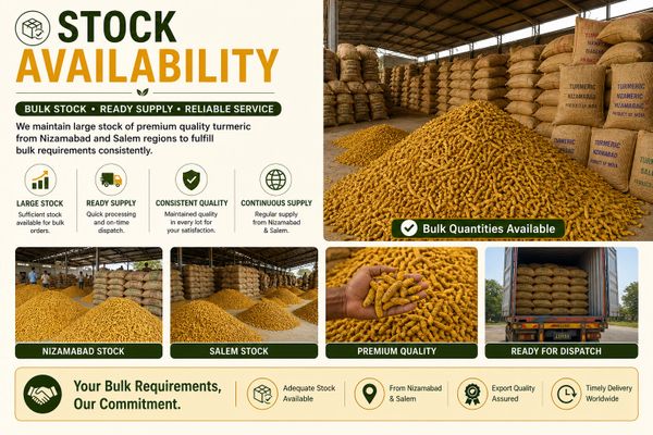 Premium turmeric fingers and powder sourced from trusted Indian farms, known for high curcumin conte