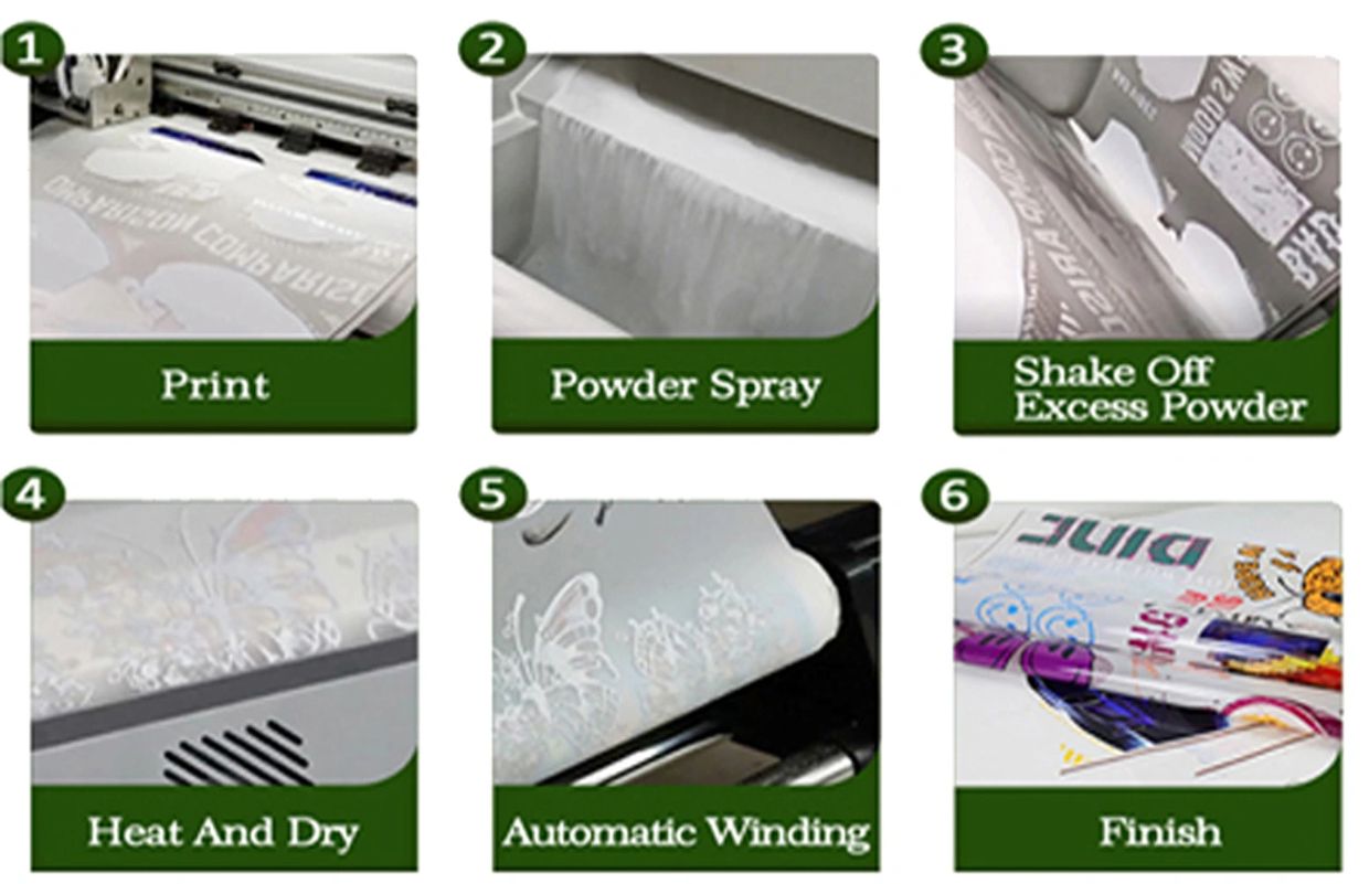 DTF powder dtf ink white eco plastisol film  hot melt adhesive biodegradable bioplastic